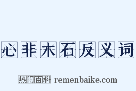 心非木石反义词是什么意思的图片
